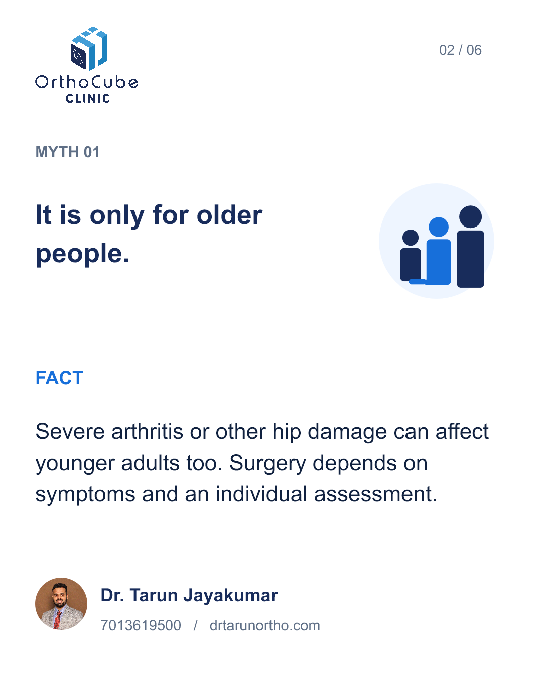 Hip replacement myths and facts in English – slide 2