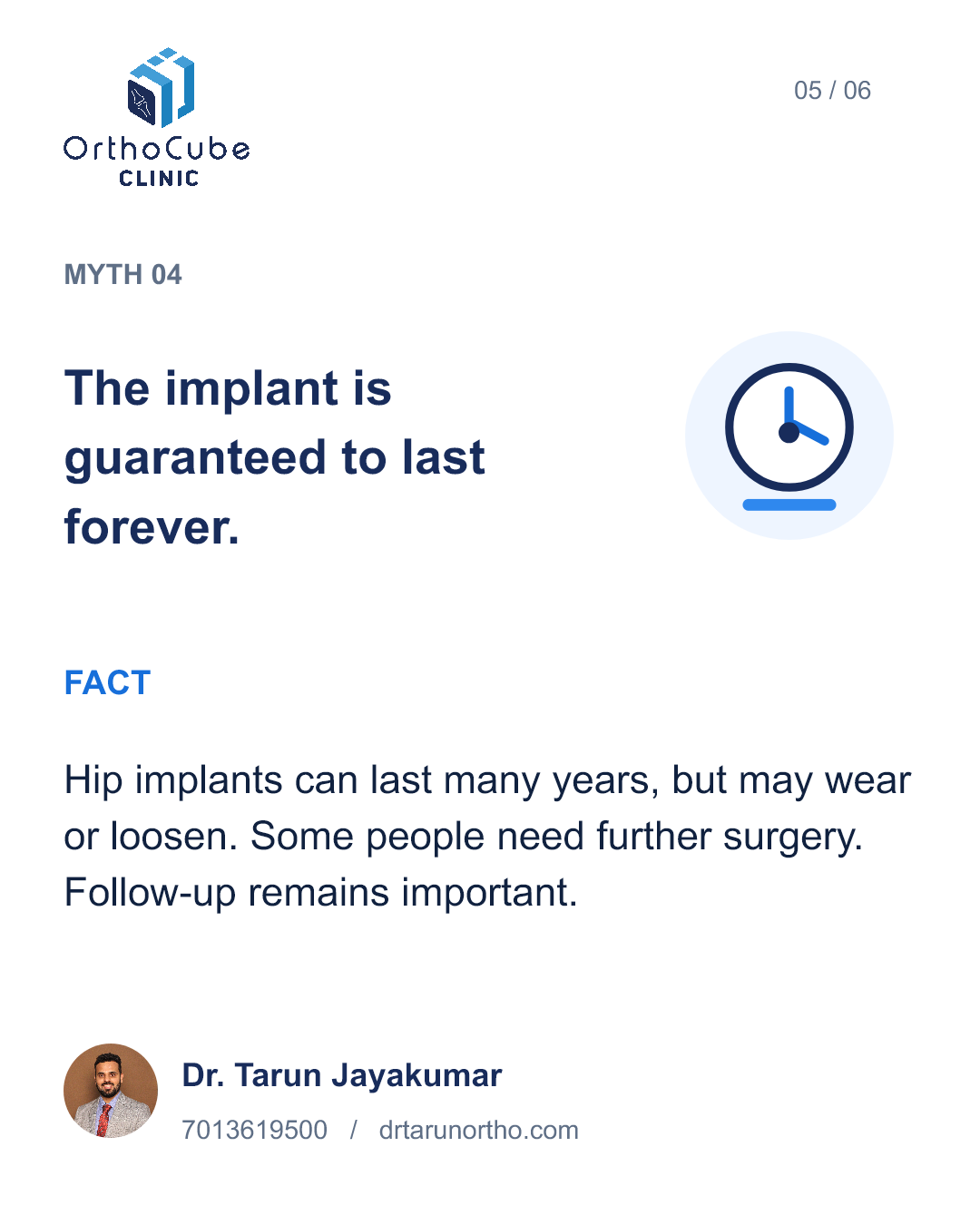 Hip replacement myths and facts in English – slide 5