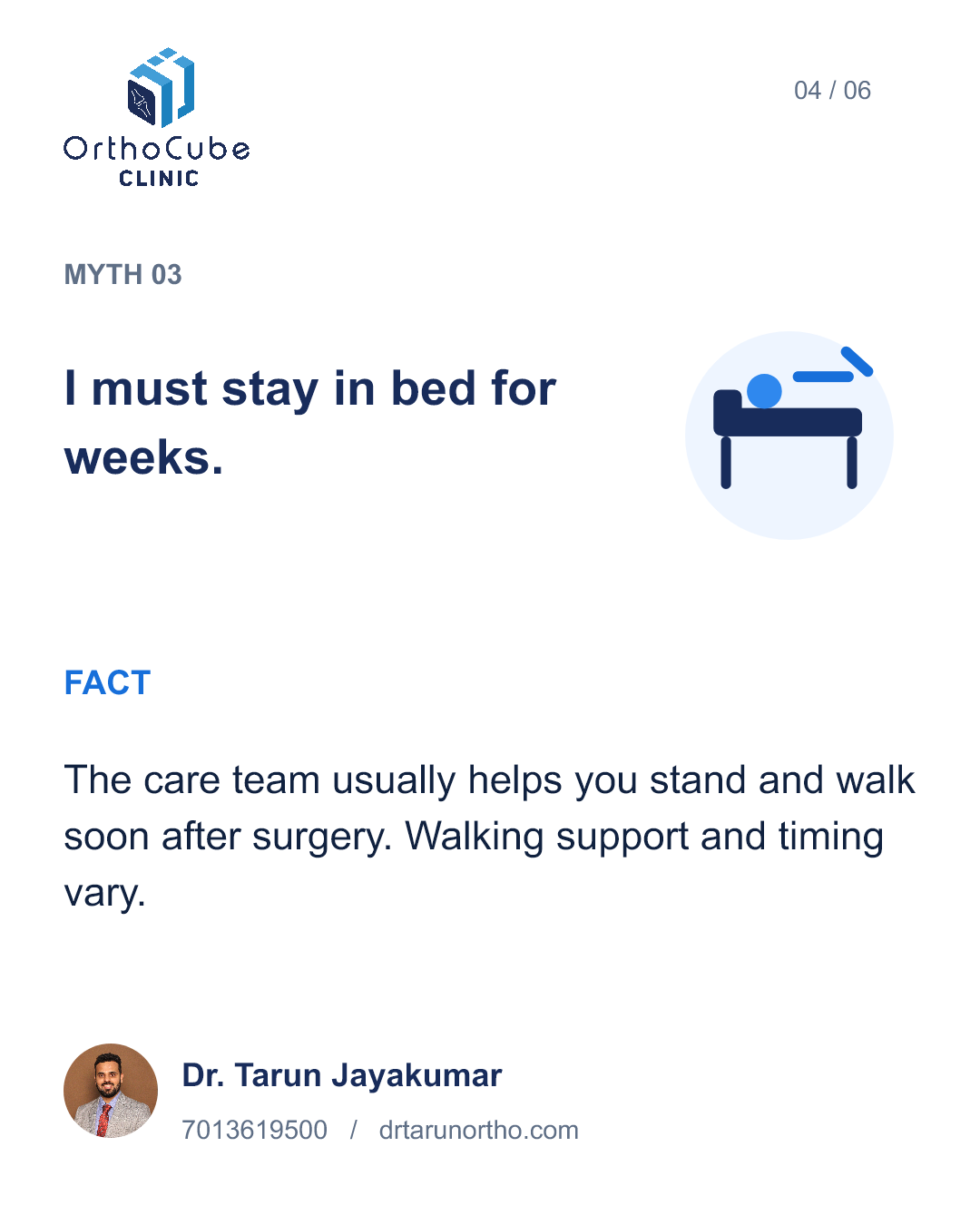 Knee replacement myths and facts in English – slide 4